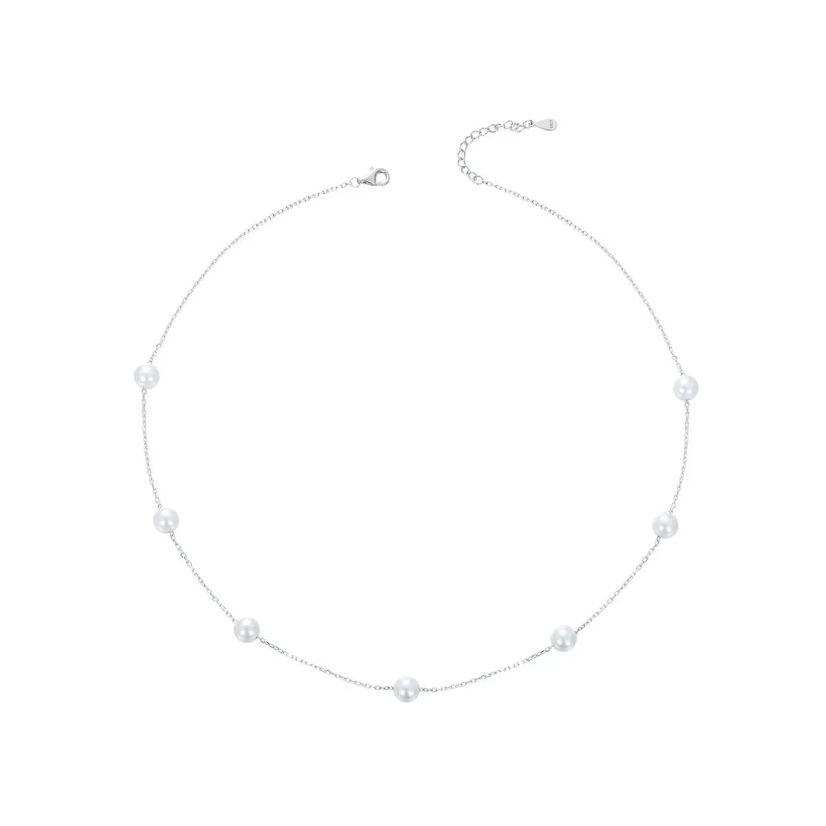 925 Sterling Silver Starry Pearl Necklace