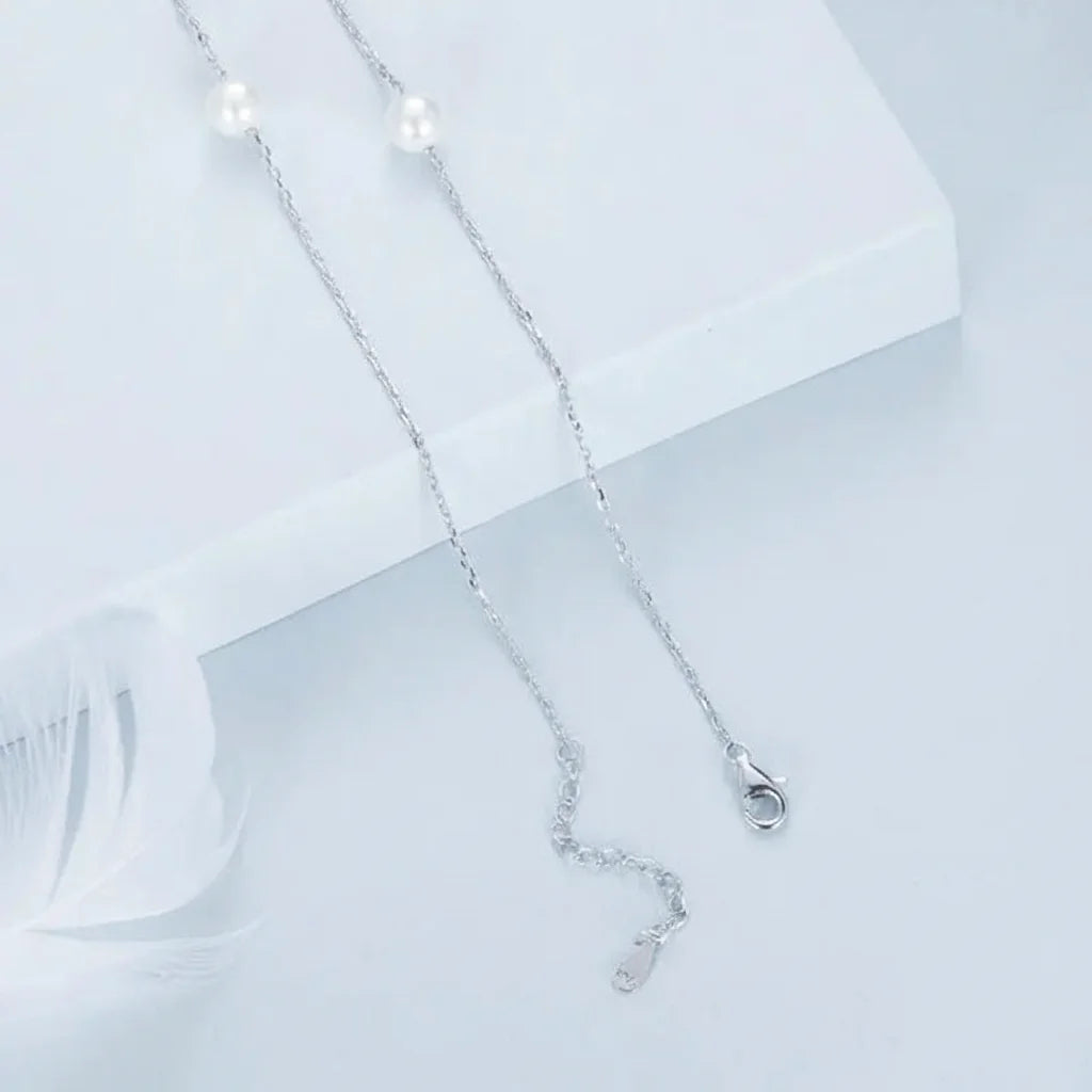 925 Sterling Silver Starry Pearl Necklace