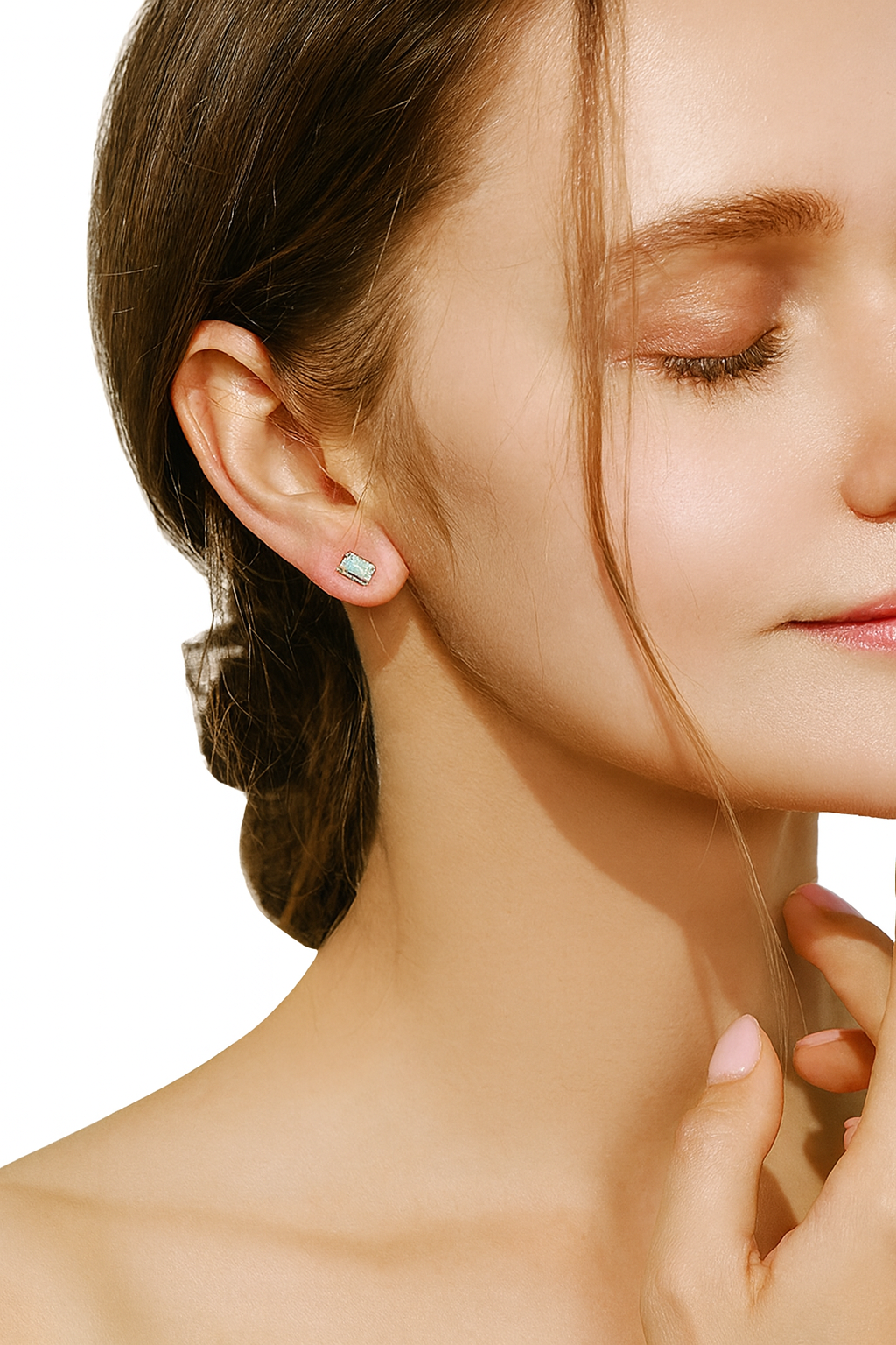 925 Sterling Silver Opal Jewelry Set (Ring & Earrings)