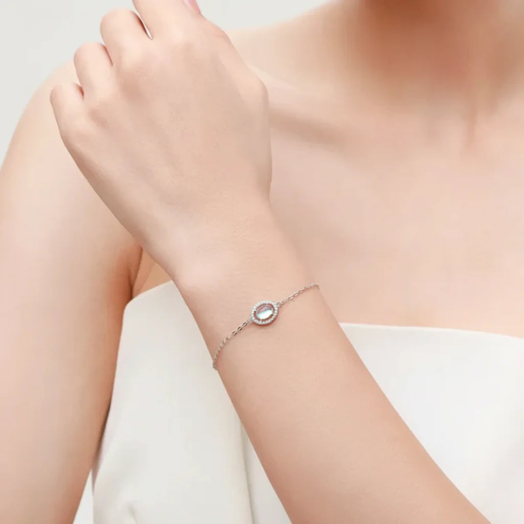 925 Sterling Silver Natural Moonstone Jewelry Set