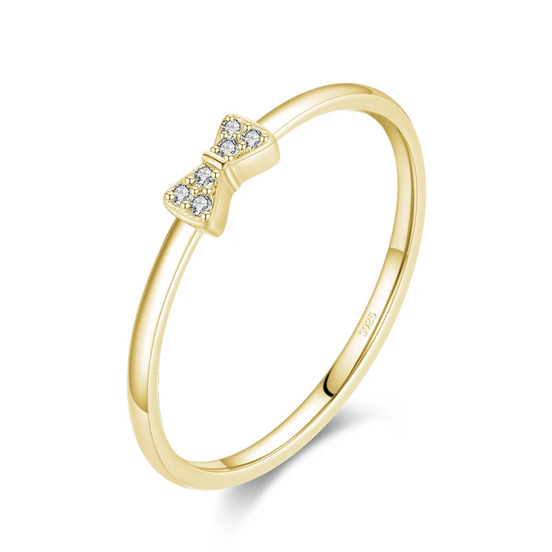 925 Sterling Silver Square Clear CZ Gold Ring