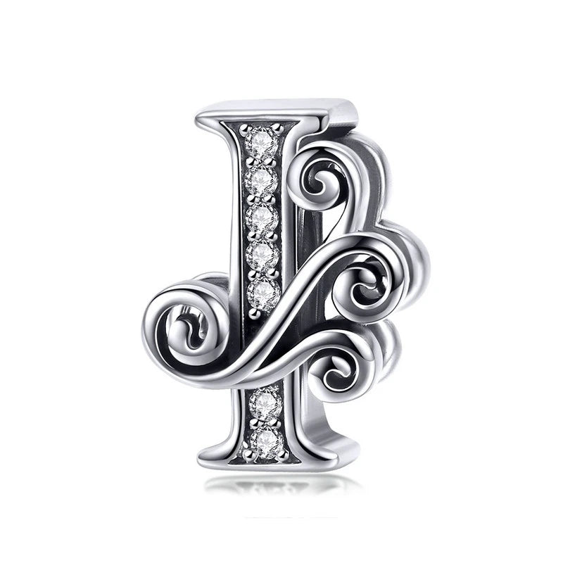 925 Sterling Silver Alphabet Letter Charm