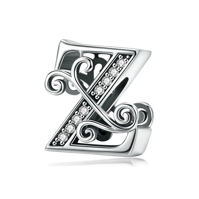 925 Sterling Silver Alphabet Letter Charm