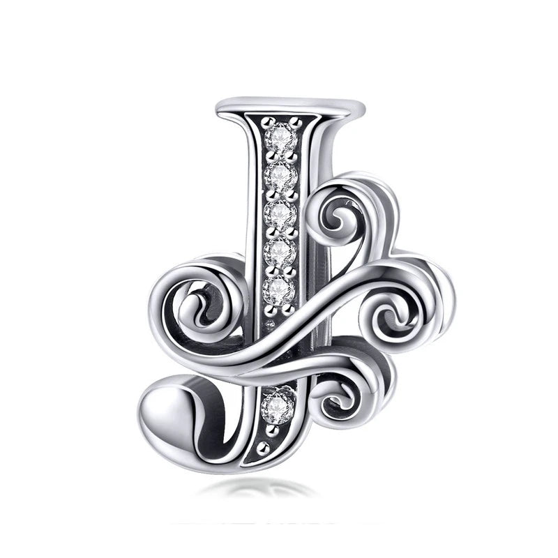 925 Sterling Silver Alphabet Letter Charm