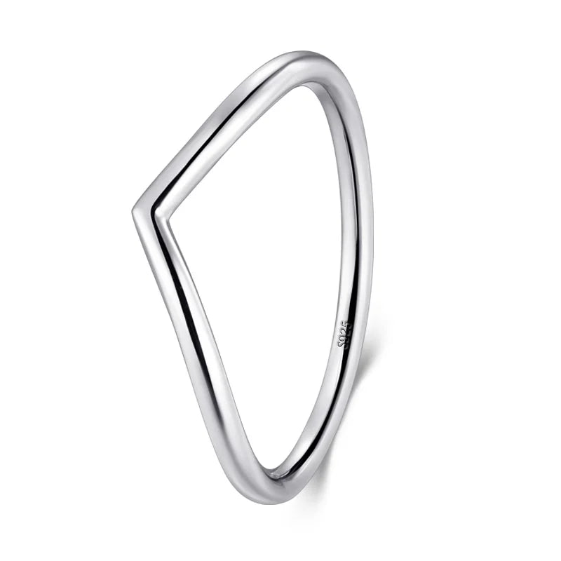 925 Sterling Silver Simple Geometric Stackable Ring