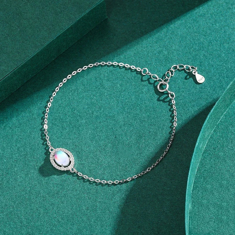 925 Sterling Silver Natural Moonstone Jewelry Set