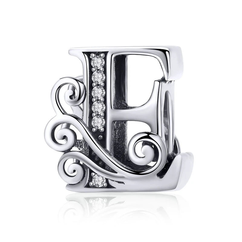 925 Sterling Silver Alphabet Letter Charm