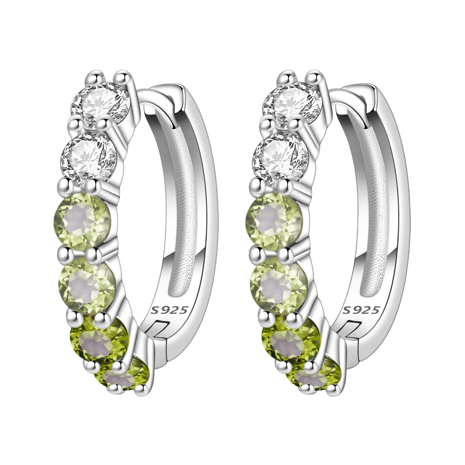 925 Sterling Silver Colorful Wavy Earrings