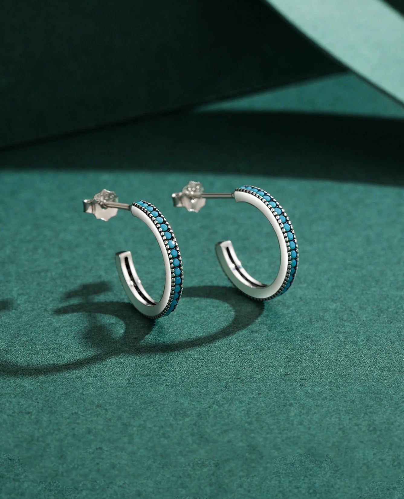 925 Sterling Silver Bohemian Style Turquoise Rings Necklaces Pendant Jewelry Sets