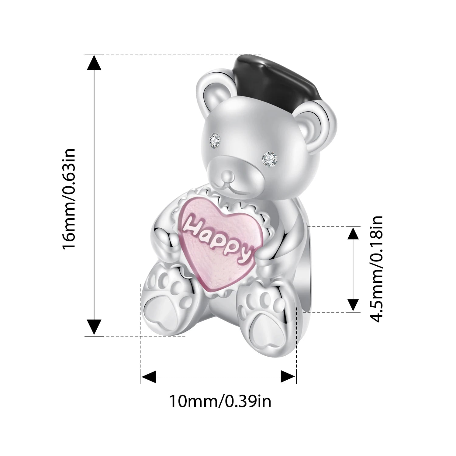 925 Sterling Silver Graduation Owl & Cap Charm