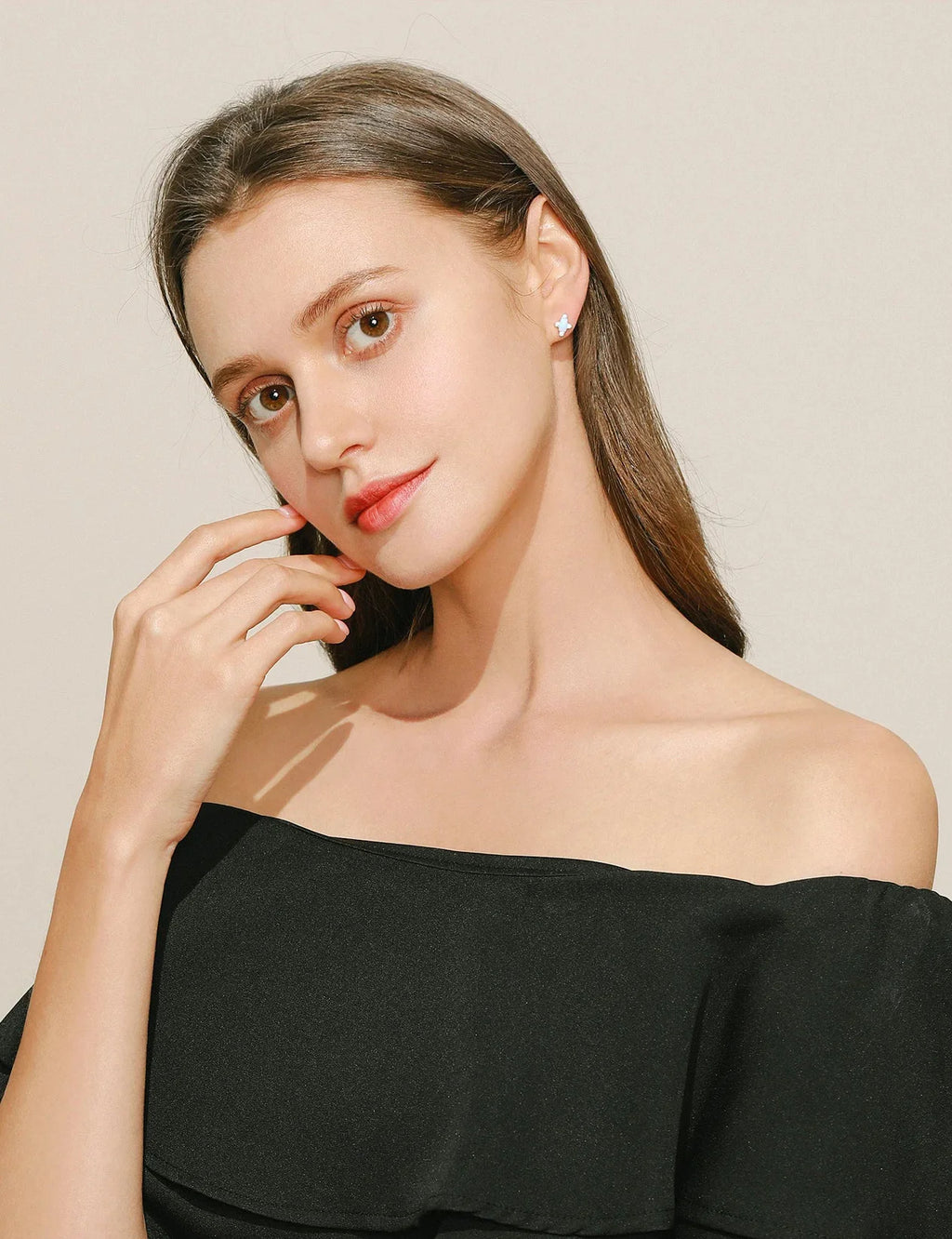 925 Sterling Silver Rectangle Opal Jewelry Set