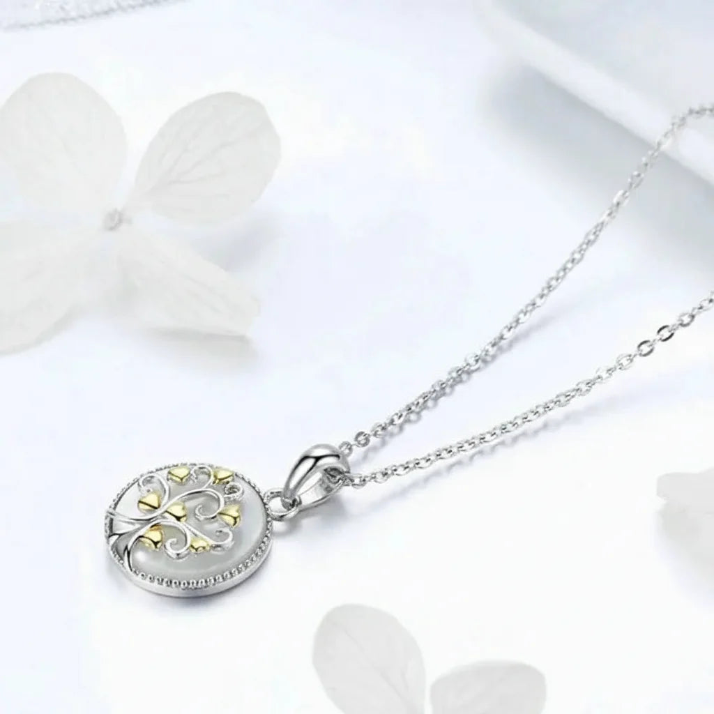 925 Sterling Silver & Gold Tree of Life Necklace