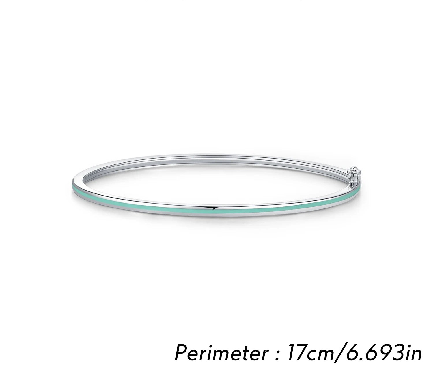925 Sterling Silver Mint Green Enamel Bangle