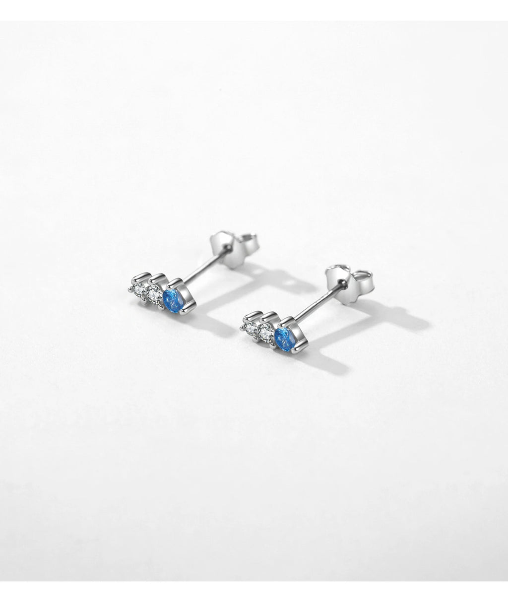 925 Sterling Silver Blue Zirconia Jewelry Set