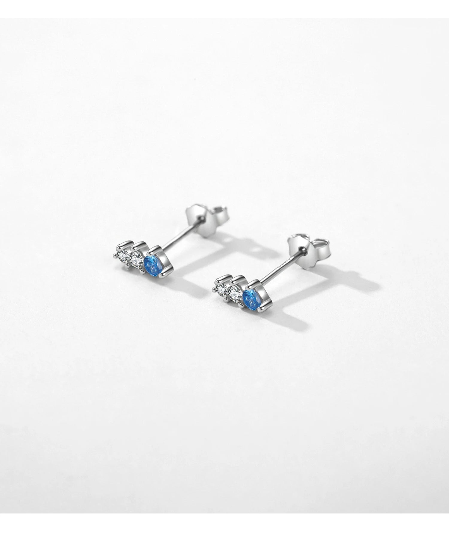 925 Sterling Silver Blue Zirconia Jewelry Set
