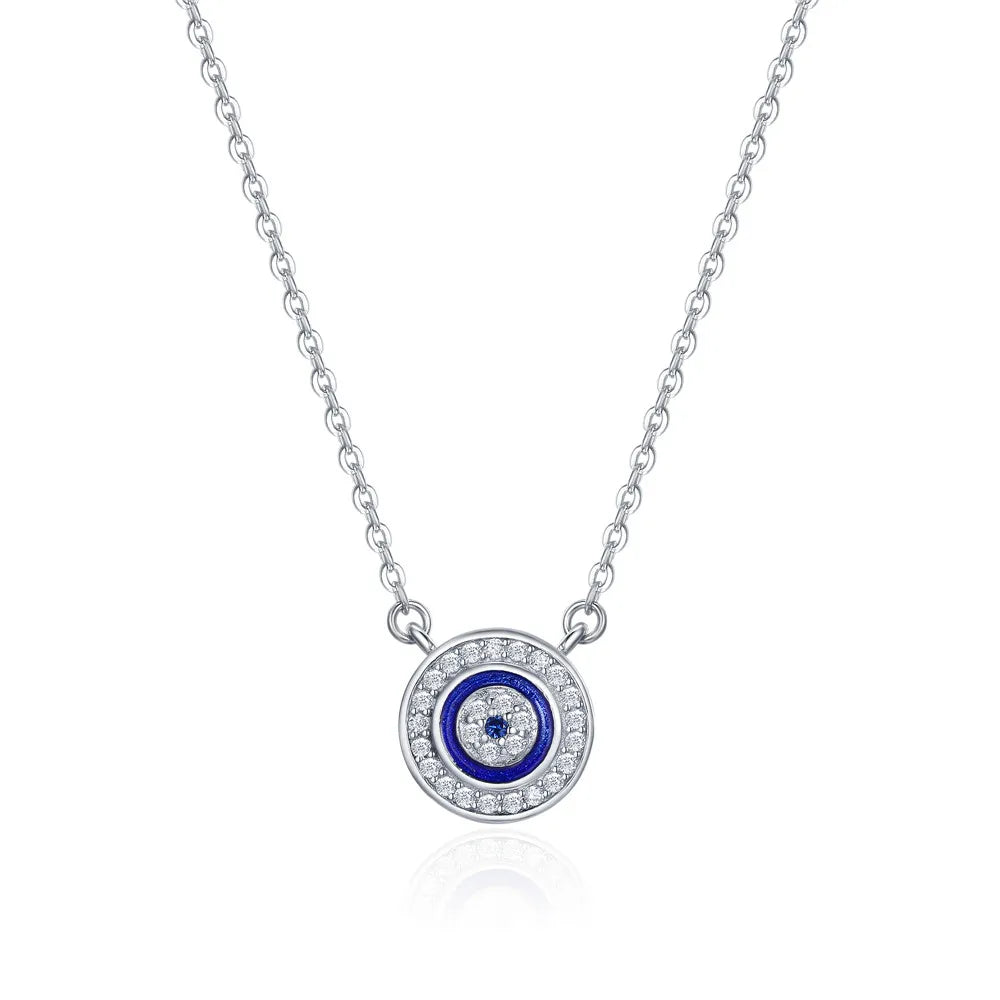 925 Sterling Silver Lucky Blue Eye Necklace