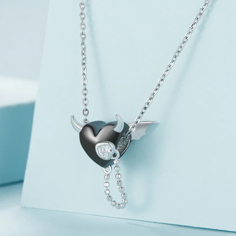 925 Sterling Silver Black Swan Devil Faith Charm