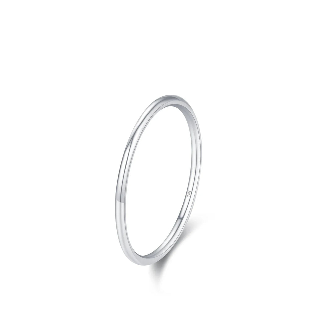 925 Sterling Silver Classic Wave Stackable Ring