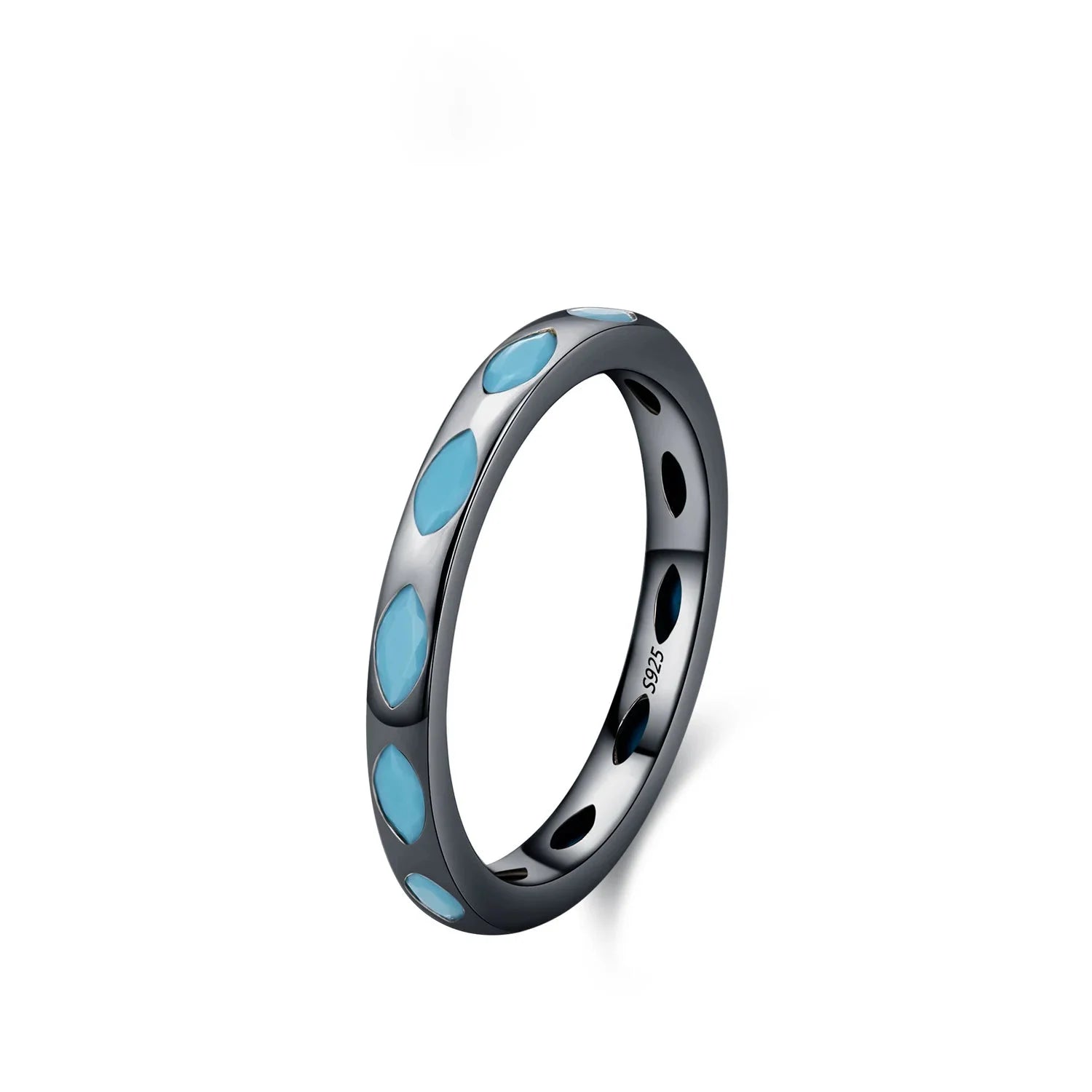 925 Sterling Silver Colorful CZ Geometric Twist Ring