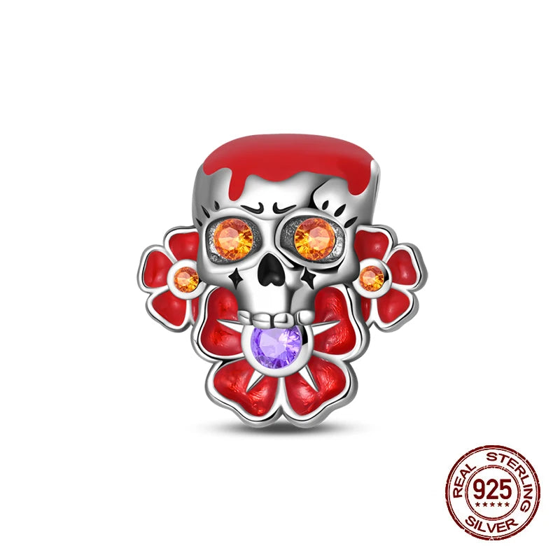 925 Sterling Silver Halloween Luminous Charm Bead