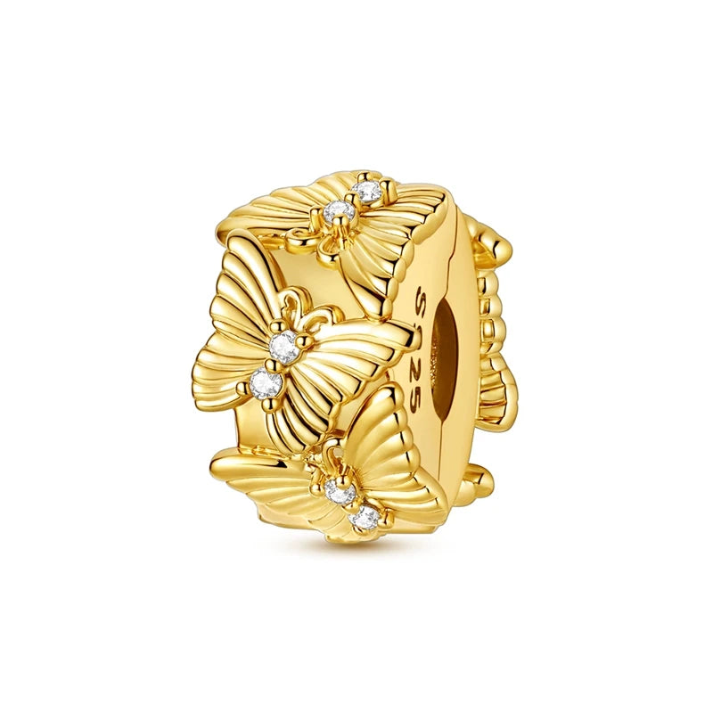 925 Sterling Silver Halloween Pumpkin & Skull Charm Bead