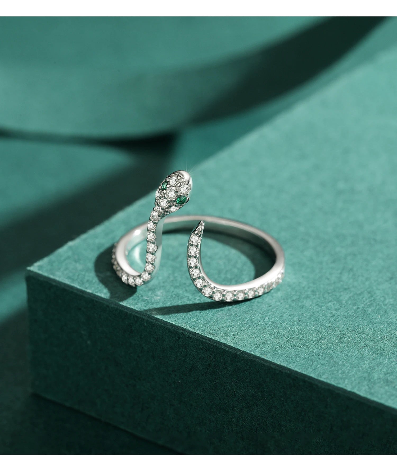 925 Sterling Silver Punk Fashion  Exquisite  Clear CZ Snake Sets