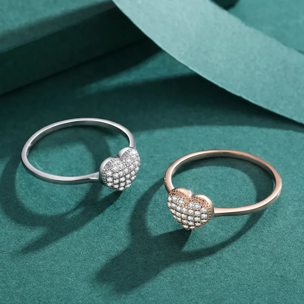 925 Sterling Silver Romantic Heart Jewelry Set