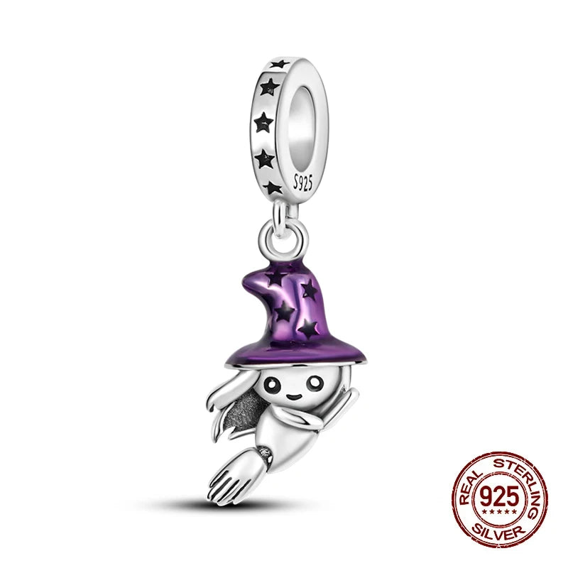 925 Sterling Silver Halloween Luminous Charm Bead