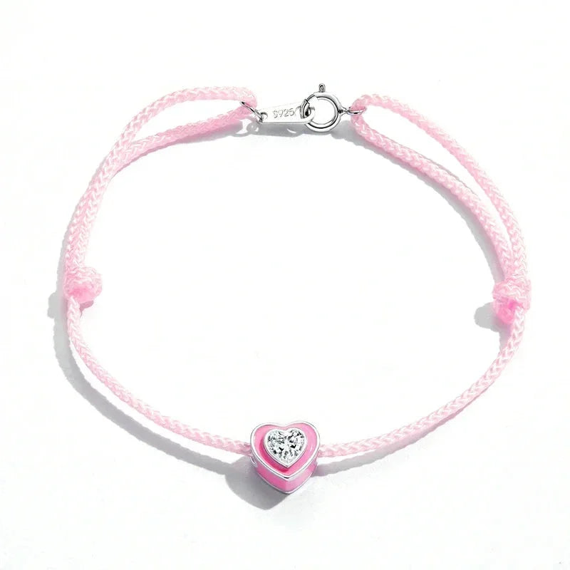 925 Sterling Silver Simple Heart Anklet