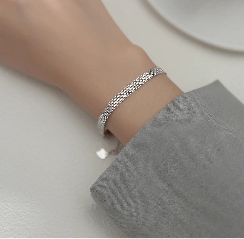 925 Sterling Silver Lace Pattern Bracelet