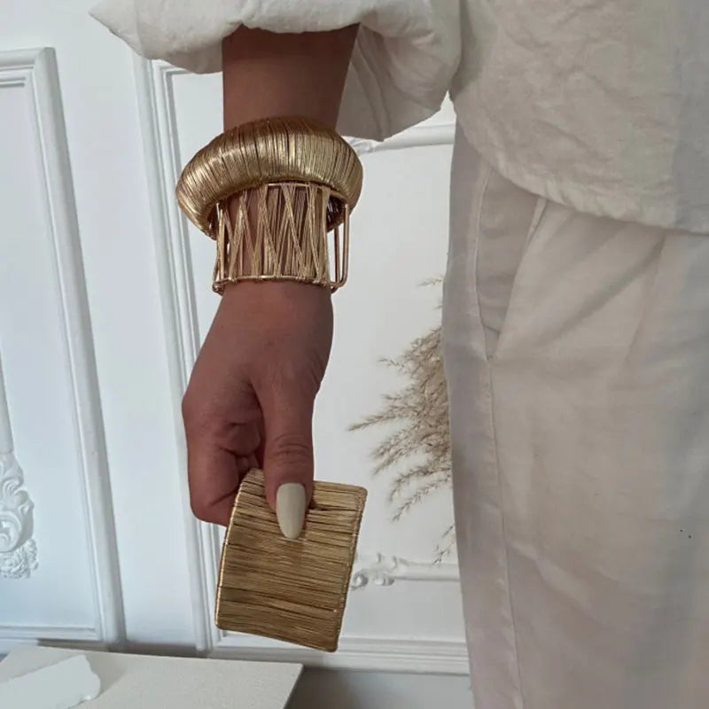 Vintage Punk Geometric Open Cuff Bracelet