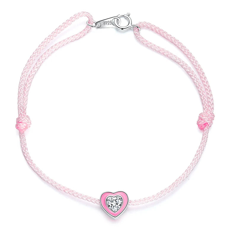 925 Sterling Silver Simple Heart Anklet