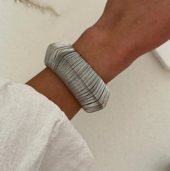 Vintage Punk Geometric Open Cuff Bracelet