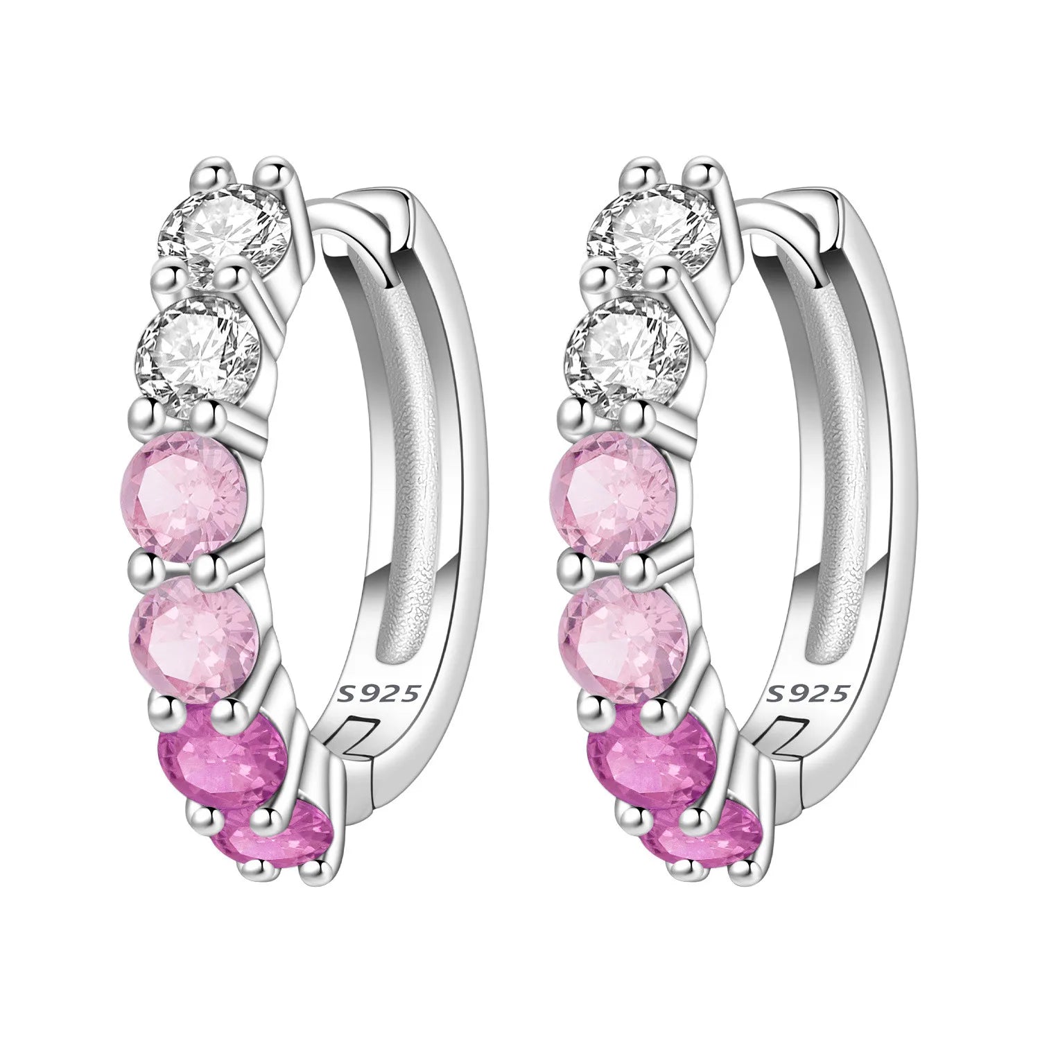 925 Sterling Silver Colorful Wavy Earrings