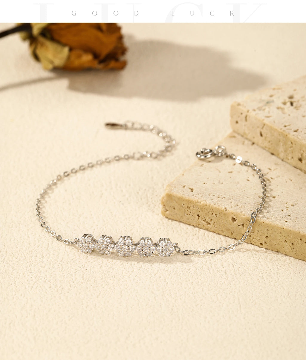 925 Sterling Silver Flower Jewelry Set