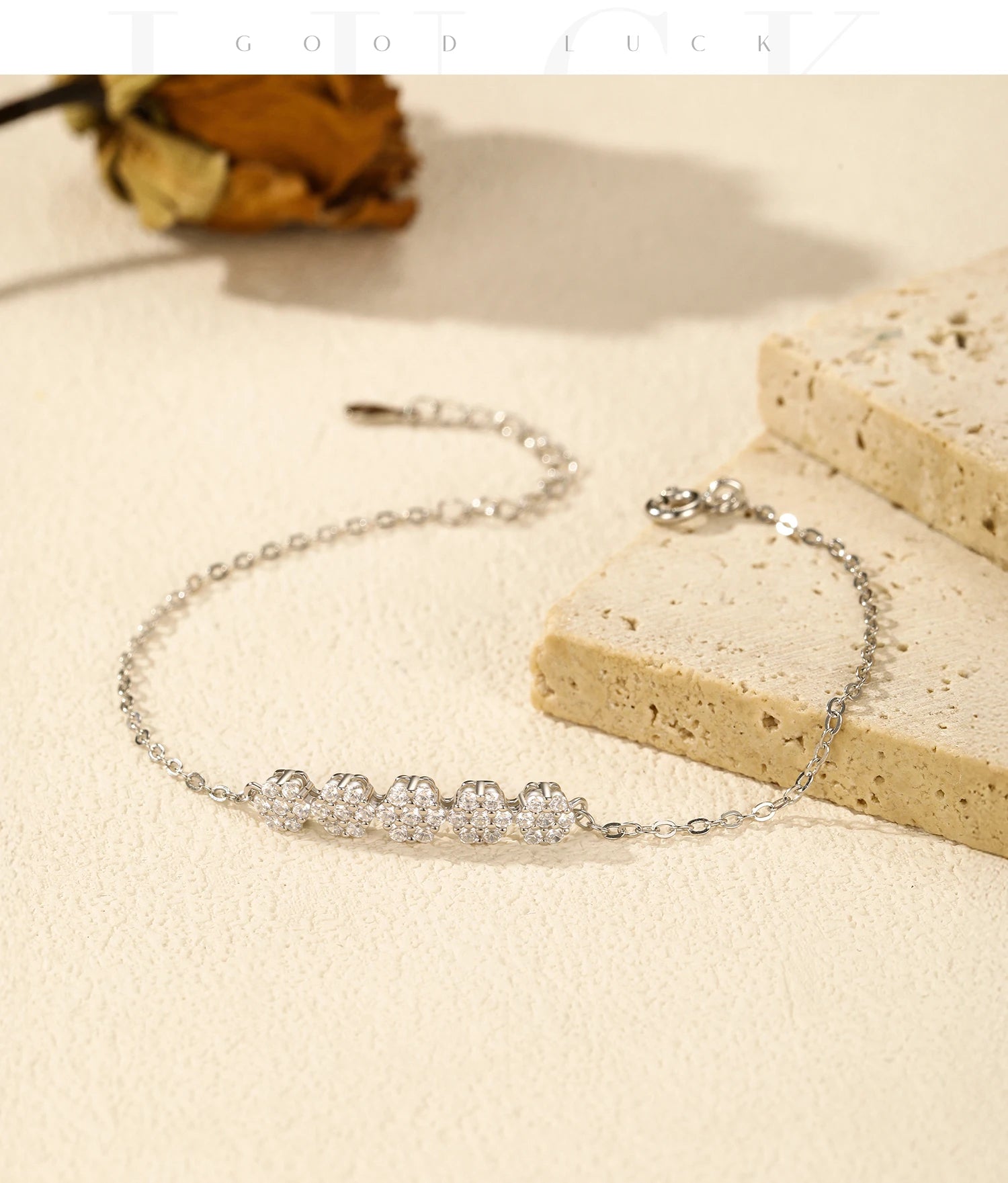 925 Sterling Silver Flower Jewelry Set