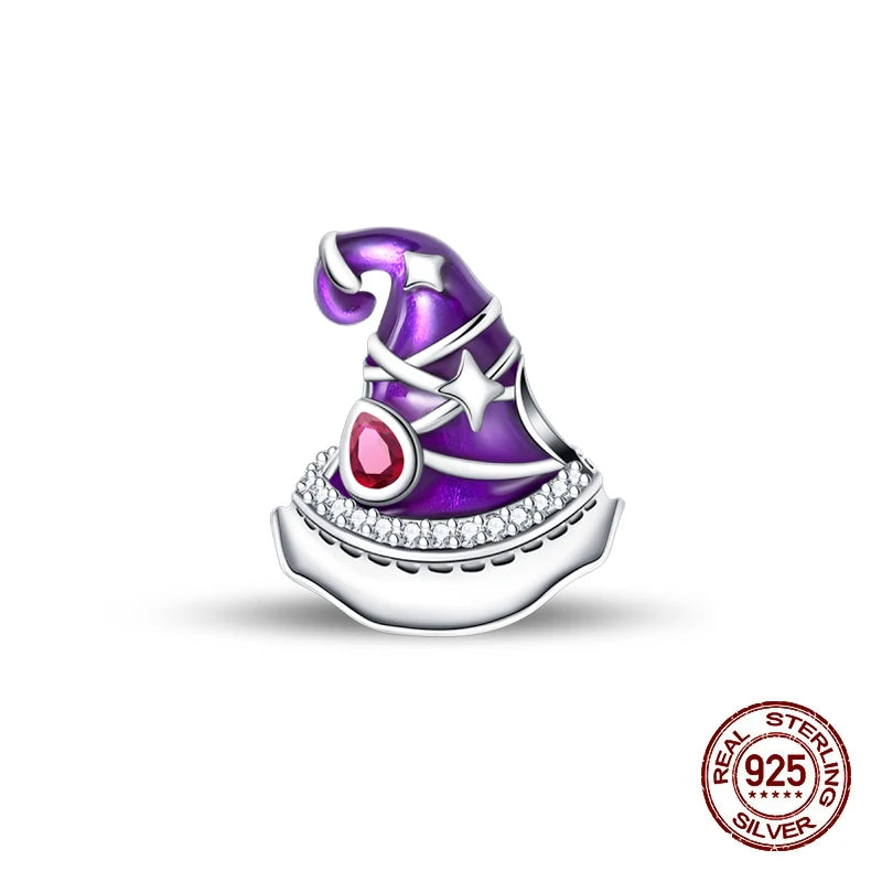 925 Sterling Silver Halloween Luminous Charm Bead