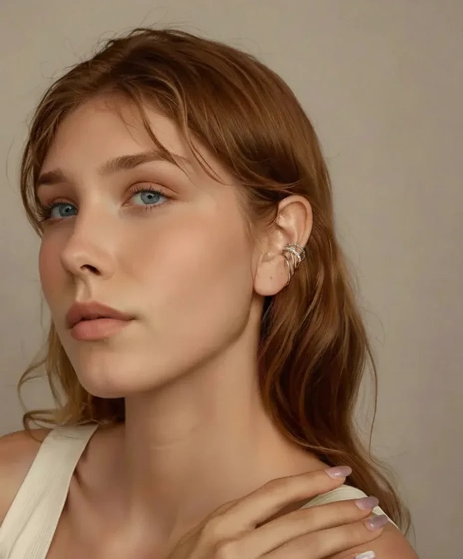 925 Sterling Silver Multi-Layer Ear Cuff