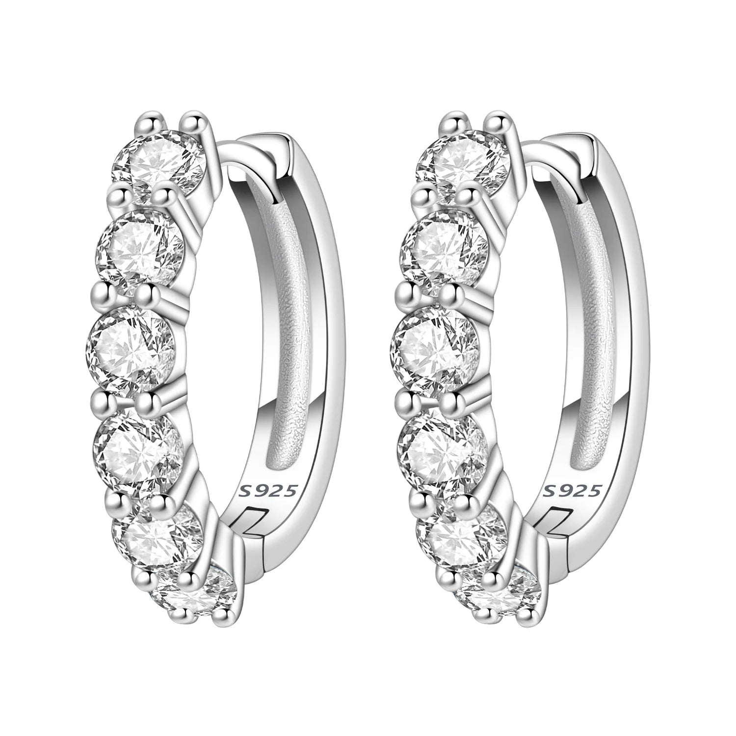 925 Sterling Silver Colorful Wavy Earrings