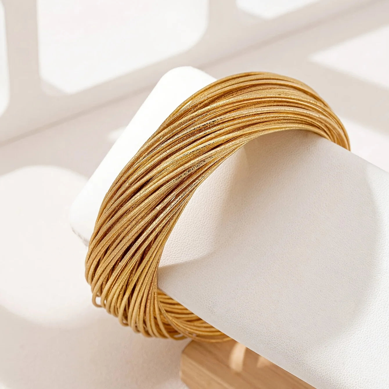 14K Gold Plated Layered Woven Bracelet