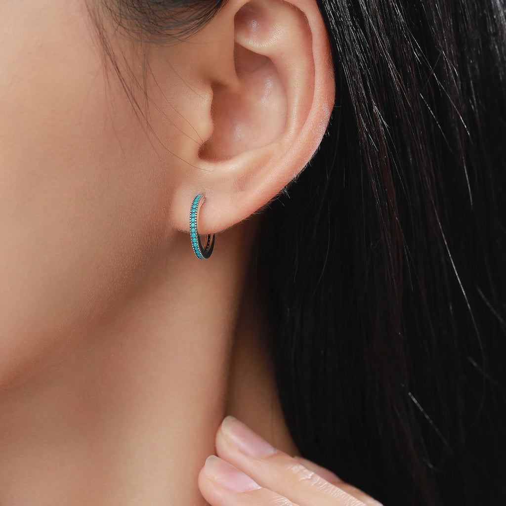 925 Sterling Silver Bohemian Style Turquoise Rings Necklaces Pendant Jewelry Sets