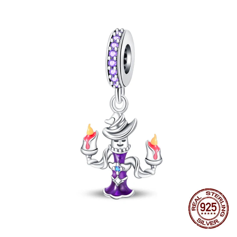 925 Sterling Silver Halloween Luminous Charm Bead