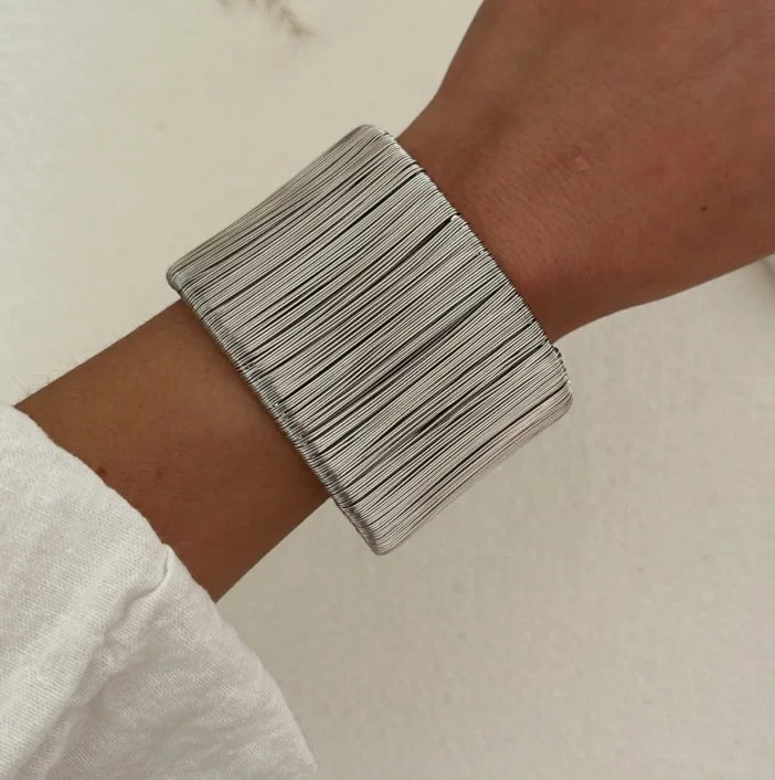 Vintage Punk Geometric Open Cuff Bracelet