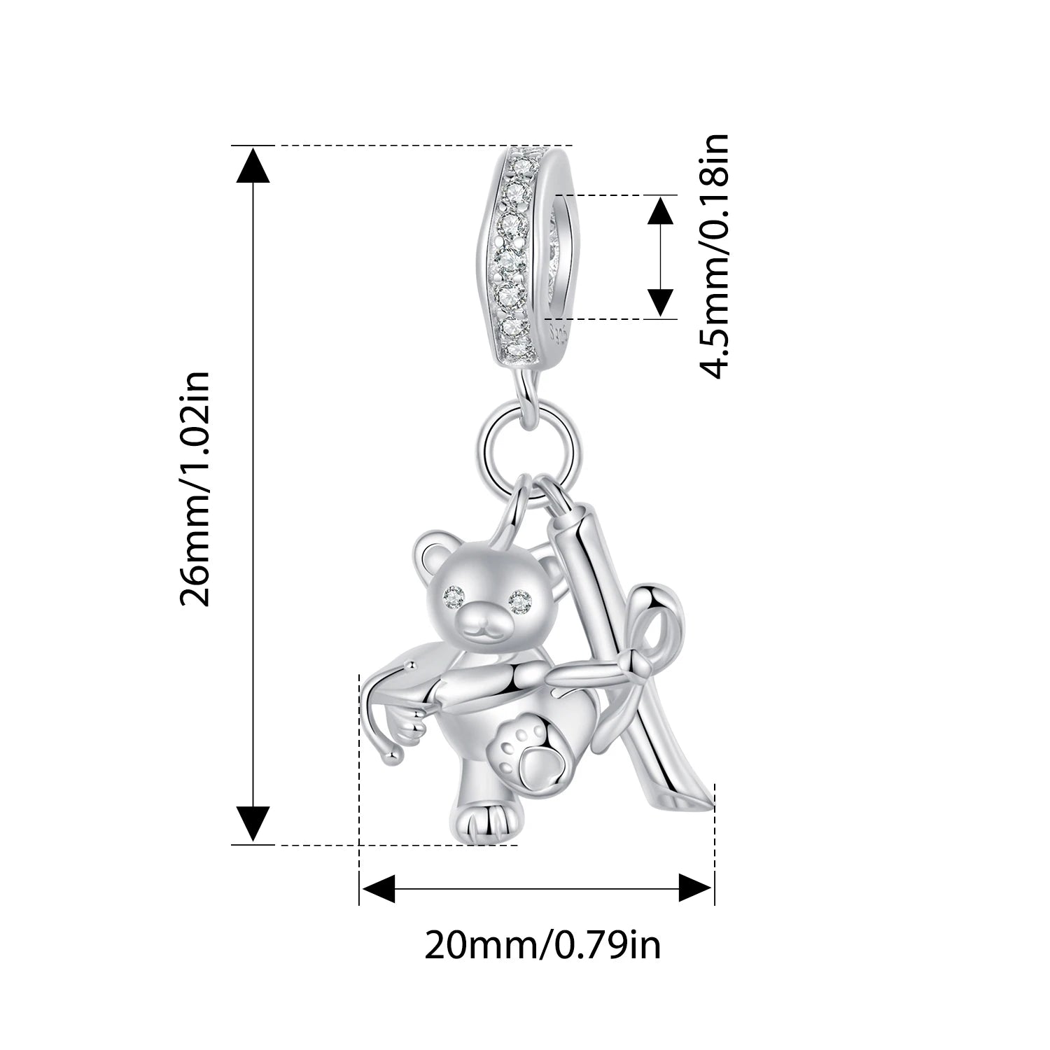925 Sterling Silver Graduation Owl & Cap Charm