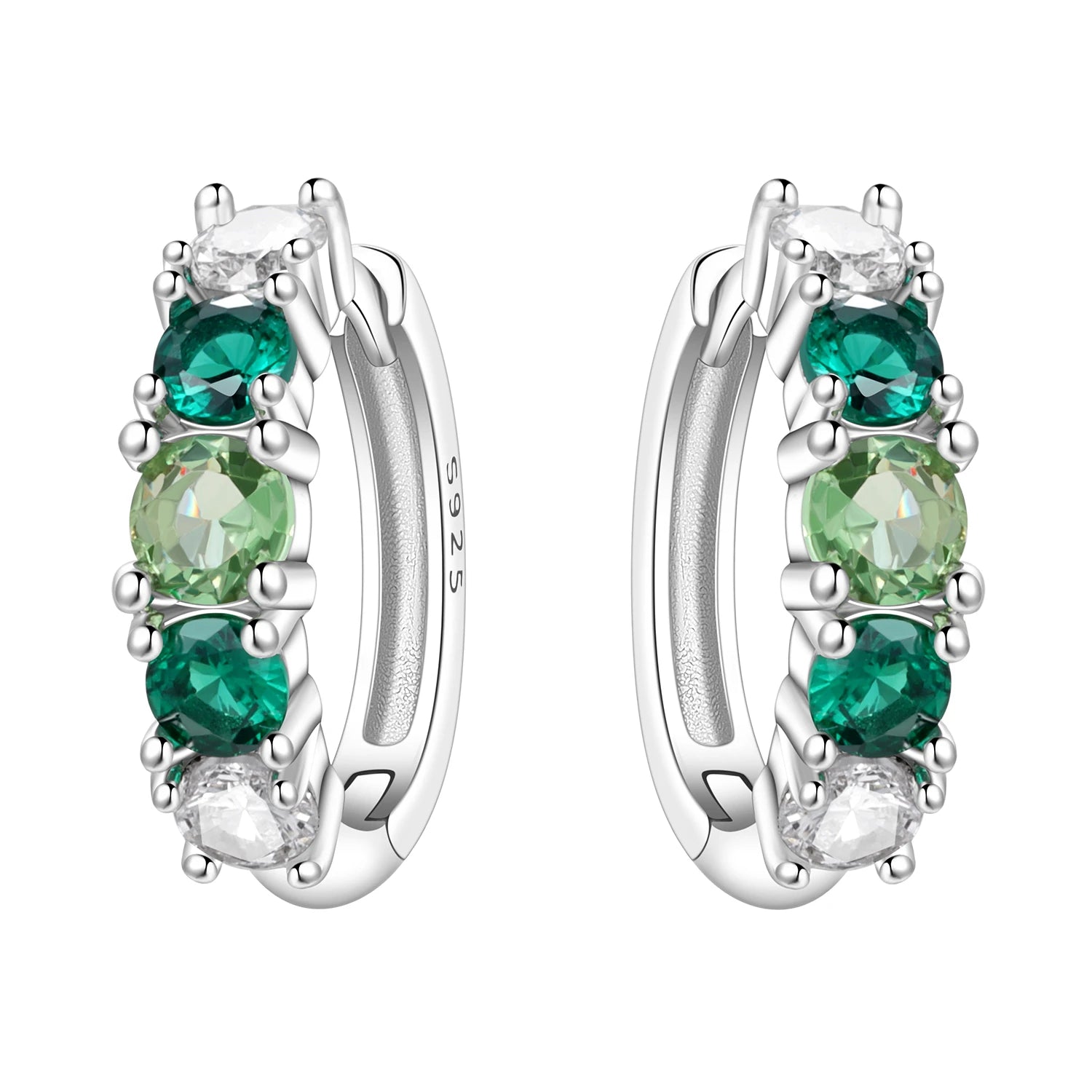 925 Sterling Silver Colorful Wavy Earrings