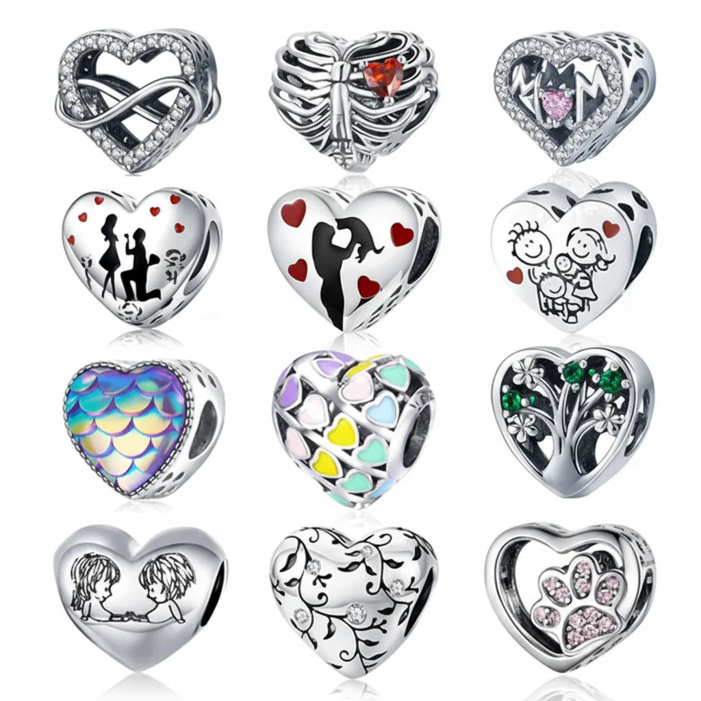 925 Sterling Silver Endless Love Infinity Charm