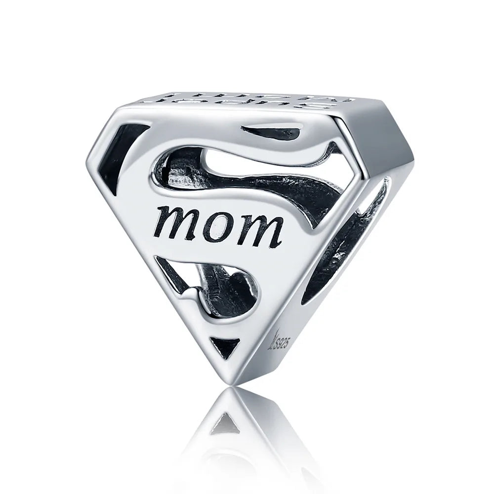 925 Sterling Silver Mother & Daughter Dangle Charm