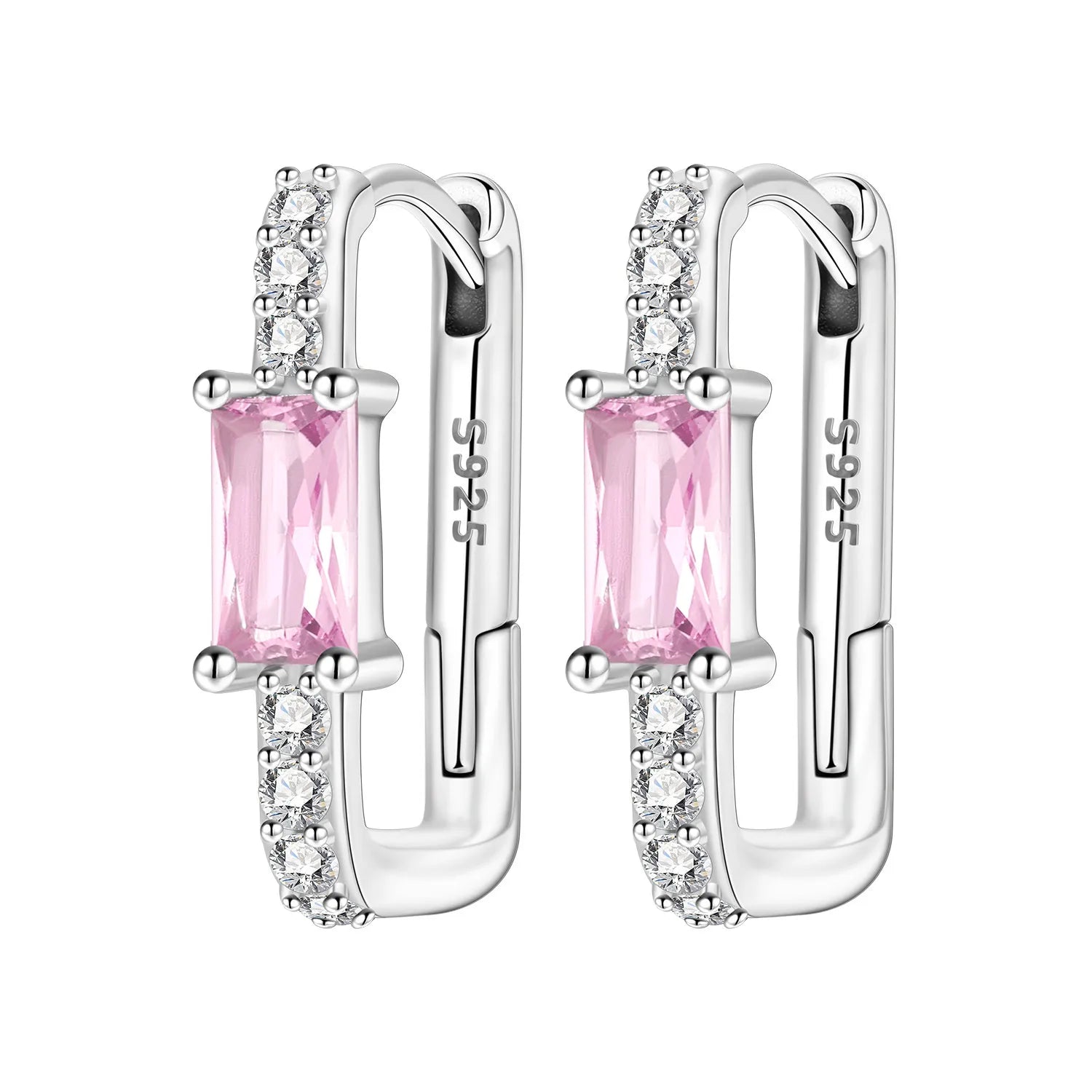 925 Sterling Silver Colorful Wavy Earrings