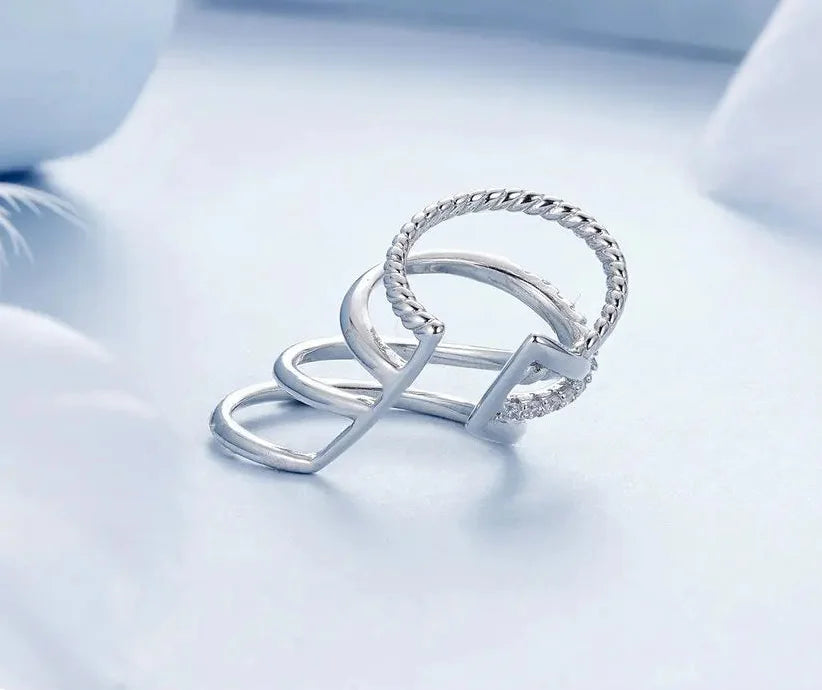 925 Sterling Silver Multi-Layer Ear Cuff