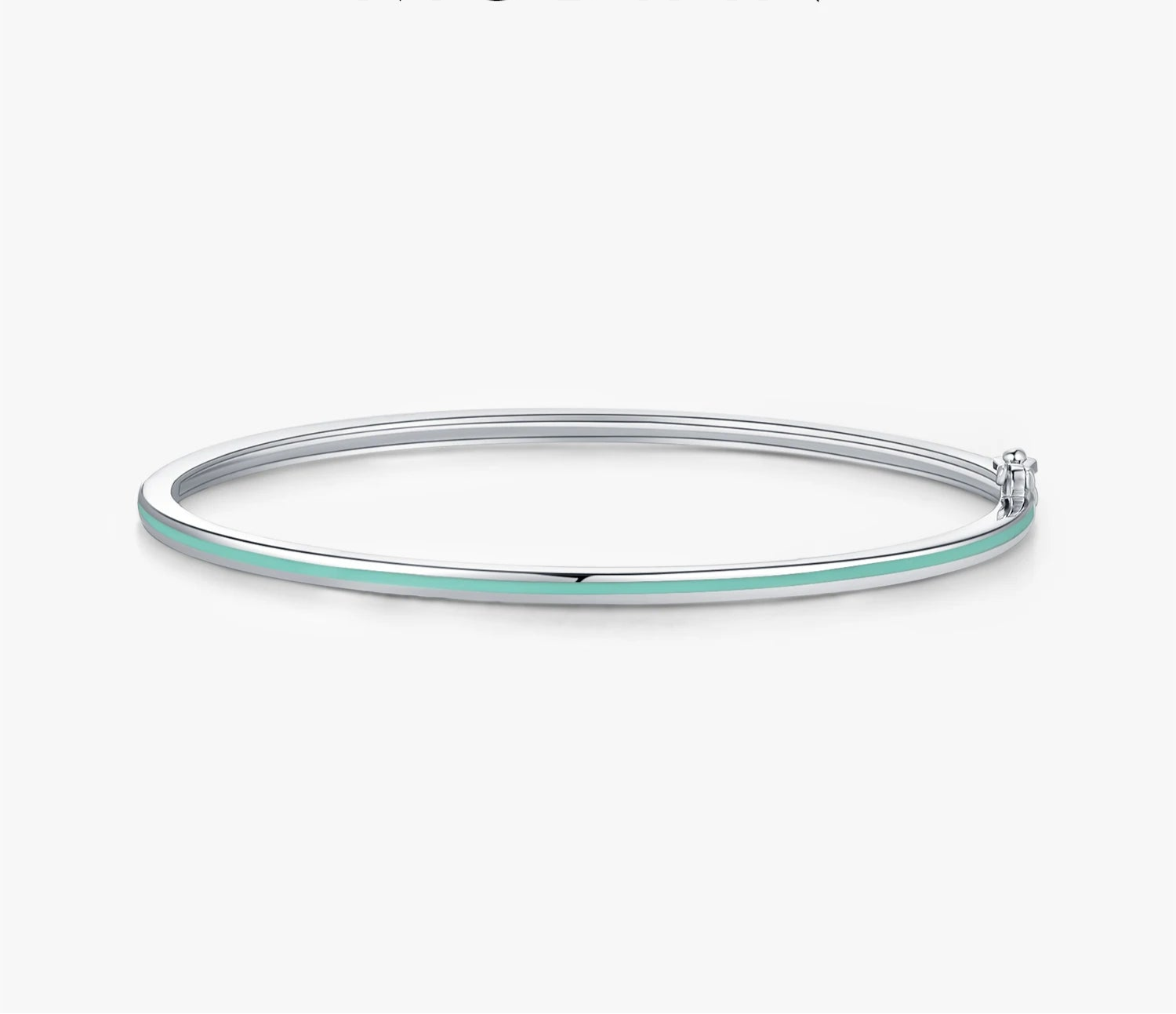 925 Sterling Silver Mint Green Enamel Bangle